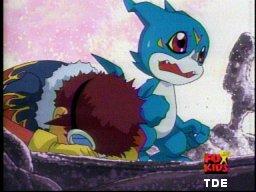 Davis: Hey, this stuff isn't chocolate. Veemon: Now's not the time to prove your imensh shtupidity, Davish.