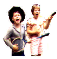 Joe Playing Tennis Racket