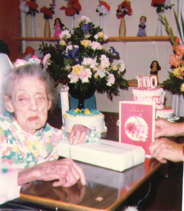 Mary Ella Foster Wheeler on her 100th birthday