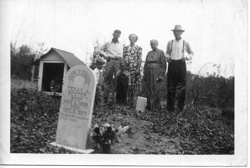 Buryl Ray Wheeler, David Foster, John and Viola Foster, Mary Ella Foster and Alonzo Columbus Wheeler