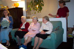 Rhoda Atkinson, Mary Griffin, Christina Baxter, Mary Taylor, and Elaine Fairfield (standing)