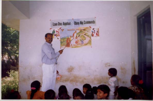 Pastor_Kancharla_ministering_Sunday_School