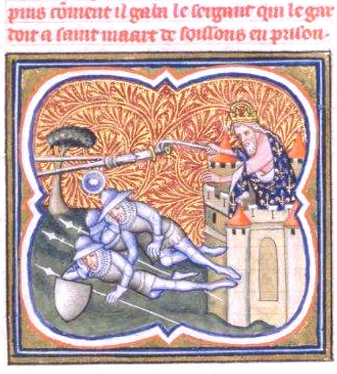 Il vole l'&eacute;p&eacute;e de son gardien endormi