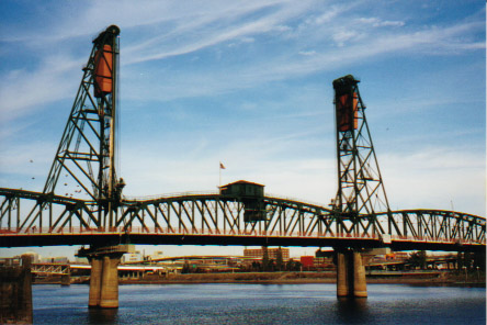 The water isn't troubled, yet here's a bridge