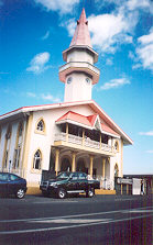 Hymns with a Polynesian flavour filled the air on a Sunday morning.