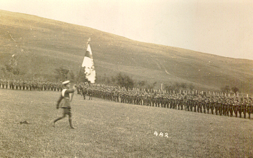 "Newfoundlanders Presented with the Colours. 10th June 1915"