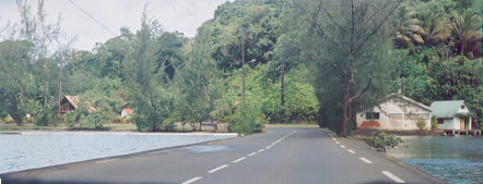 Hmm. Tahiti may be rather mountainous, but a bit of global warming and the fish will be swimming over this road!