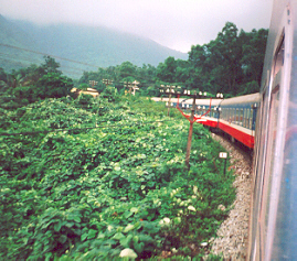 Risked getting my head separated from my body for this shot! Just north of Da Nang on the Reunification Express.