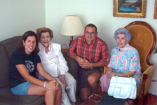 Second cousin David George and his wife Tina visit Newfoundland. David is the grandson of my father's late sister Alma. To Tina's left is aunt Amy, and to David's left is aunt Peg.