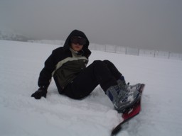 Fallen snowboarder