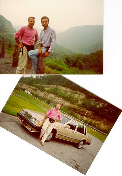1992 Jacek and I returning from summer vacation in Canada passing trough the Blue Ridge Mountains.--- We arrived to Miami just on time to welcome the Hurricane Andrew.