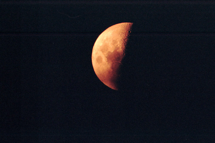 First quarter moon at mancamp
