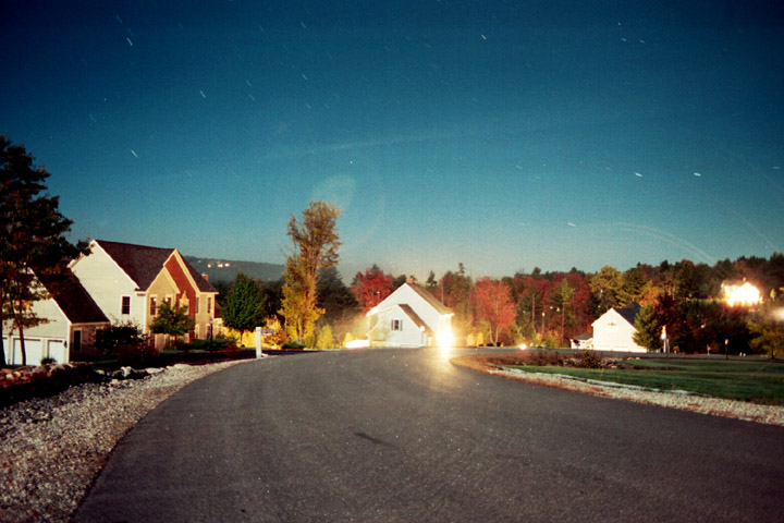 McAfee Farm at night