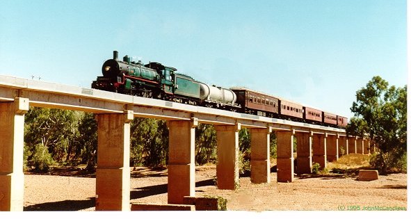 Loco 1079 on Cloncurry River Bridge