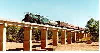 Loco 1079 on Cloncurry River Bridge
