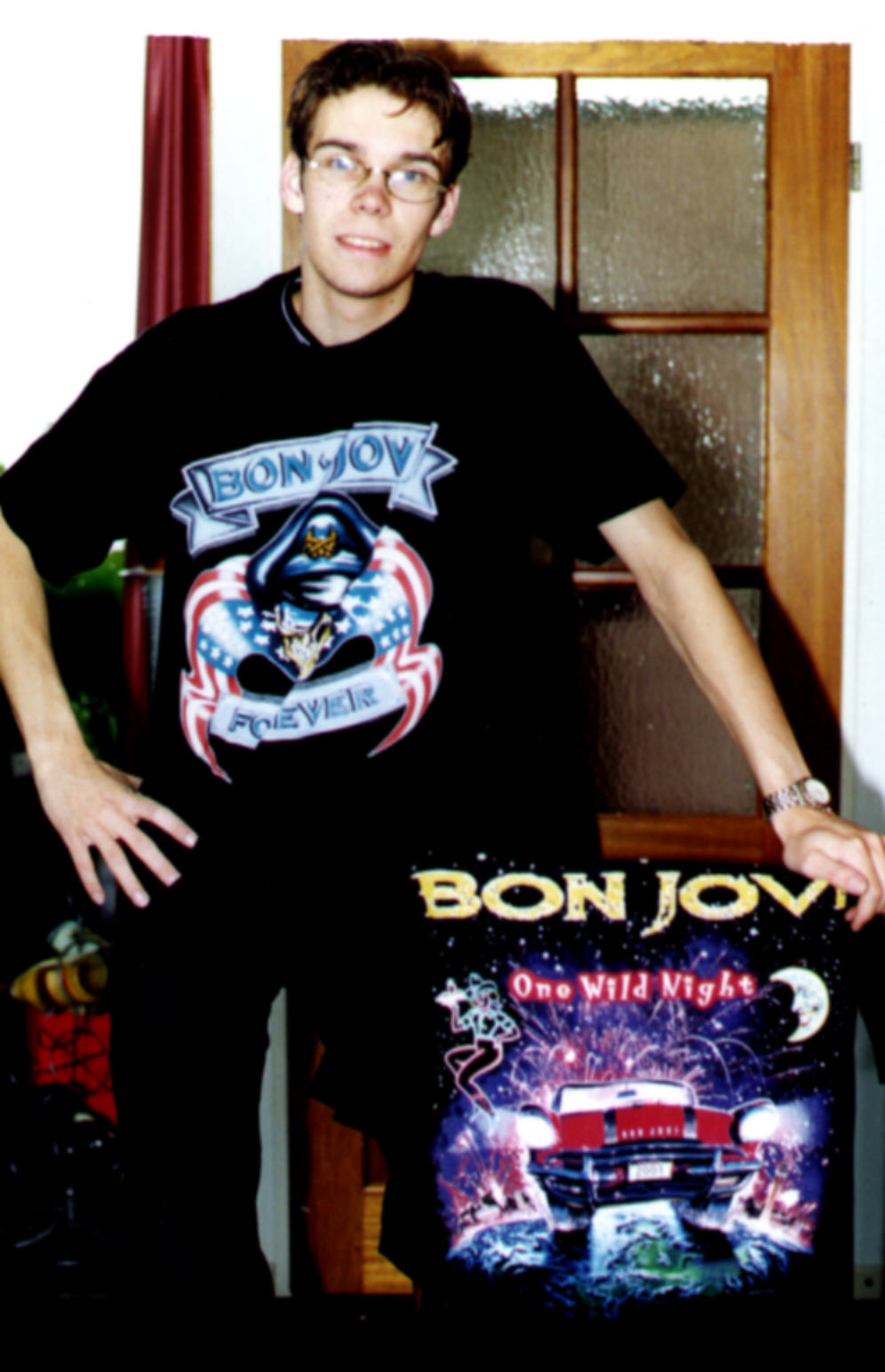 Me and two of my Bon Jovi T-shirts