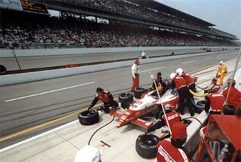 leading at Indy
