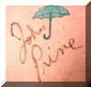 Mungo's ppermanent Blue Umbrella over John Prine
