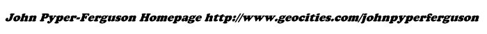 John Pyper-Ferguson Homepage