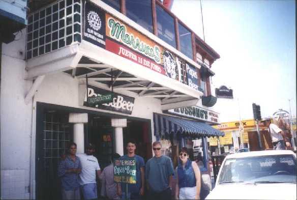 My friend Rocky, myself, and my ex girlfriend's sister at Papas & Beer.  Before the trip, I thought they might hit it off, but notice I'm standing between em.