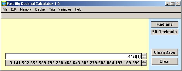 Fast Big Decimal Screen-shot