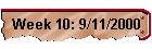 Week 10: 9/11/2000