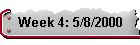 Week 4: 5/8/2000