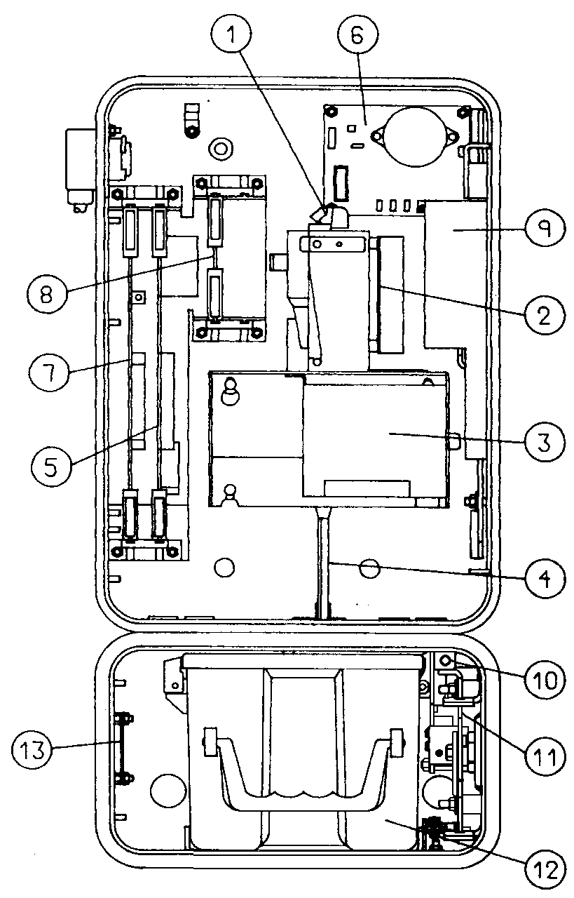 Vista interior del Tel�fono Modular.