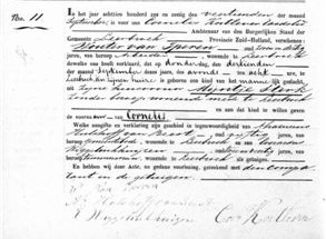 Geboorteakte Cornelis van Iperen