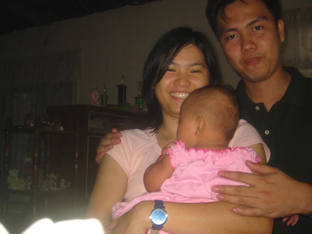 Poor baby! She doesn't know what we are doing.