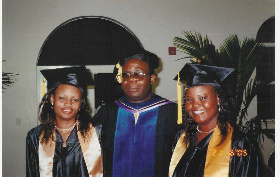 Dr. Mube with Ruxandra & Martha