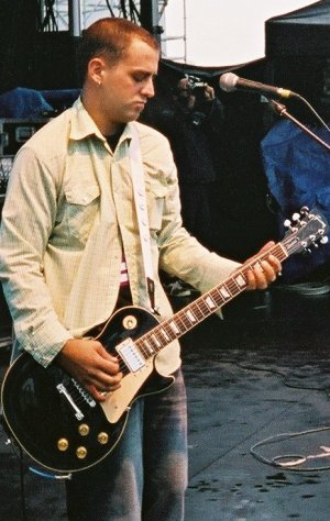 My view of The Kickovers playing the Molson Snow Jam in Boston, September 2002.