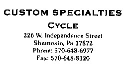 Custom Built Cycles