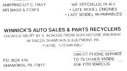 Used Auto Parts 610 648 6857