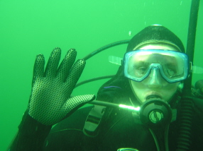 Brenda at 60 feet down