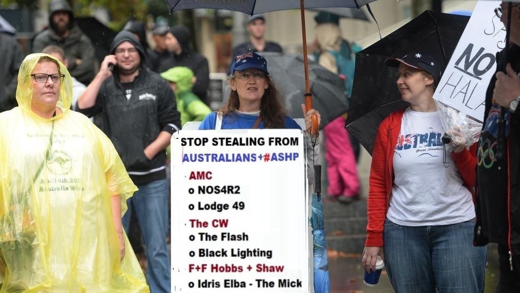 AUSTRALIAN PROTEST MARCH against EVIL Hollywood stealing from ASHP