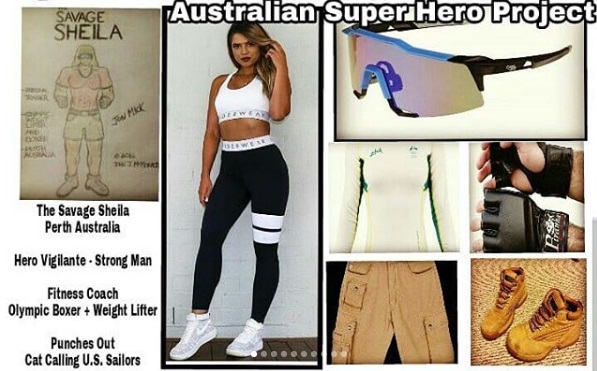 The Savage Sheila - Perth, Australia - Fitness Trainor - Hero Vigilante - Member of The Awesome Aussies - CosPlayer Mock Up