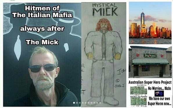 Title: The Mick is always hunted by The Hitmen of The Mafia - PICTURED - Wall Street Skyline + The Big Apple Sports of