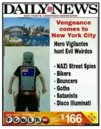 NY Daily NEws - Halloween Issue - Front Page - Phat Girl + The Mick Descend on NYC - New York City to FIGHT EVIL Weirdos