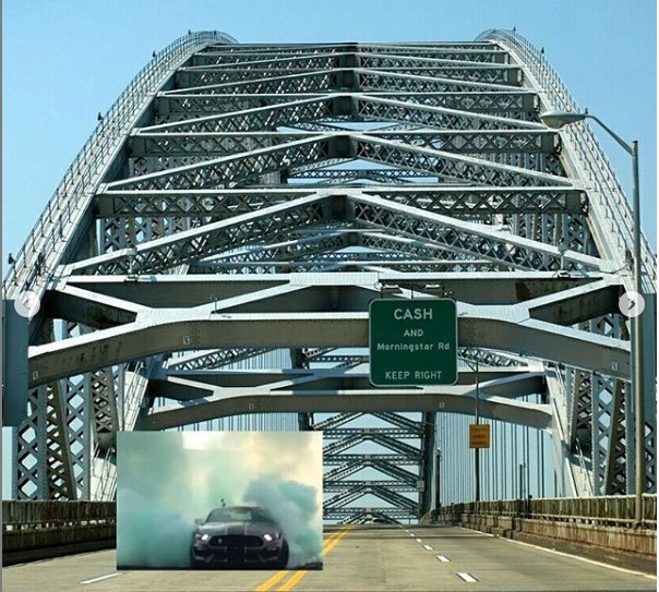 The Mick enters IDWG - InterDimensional Wormhole Gateway - in FORD MUSTANG on Bayonne Bridge with EFG Device - ELECTRICAL FIELD GENERATOR - 'Activated