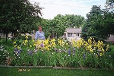 Penni (Hergert) Nachtsheim in her garden in Cambridge, MN
