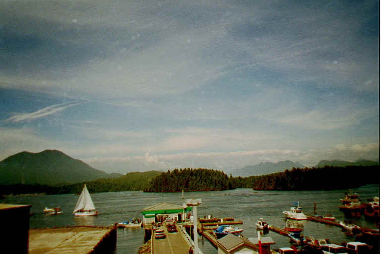 Tofino Pier Looking at Lone Cone Mtn - 1999