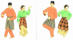 One of the traditional Malay dance called Zapin of Malaysia. A dance derived from Persia through ancient sea traders.