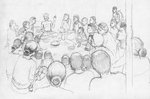 First sketches I did for the Longhouse but later changed to the one on top.