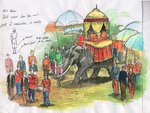 This is the third sketches I did because too many complicated colors invloved, therefore I must do a full color sketches to be able to find out the details of each of the peoples in it.