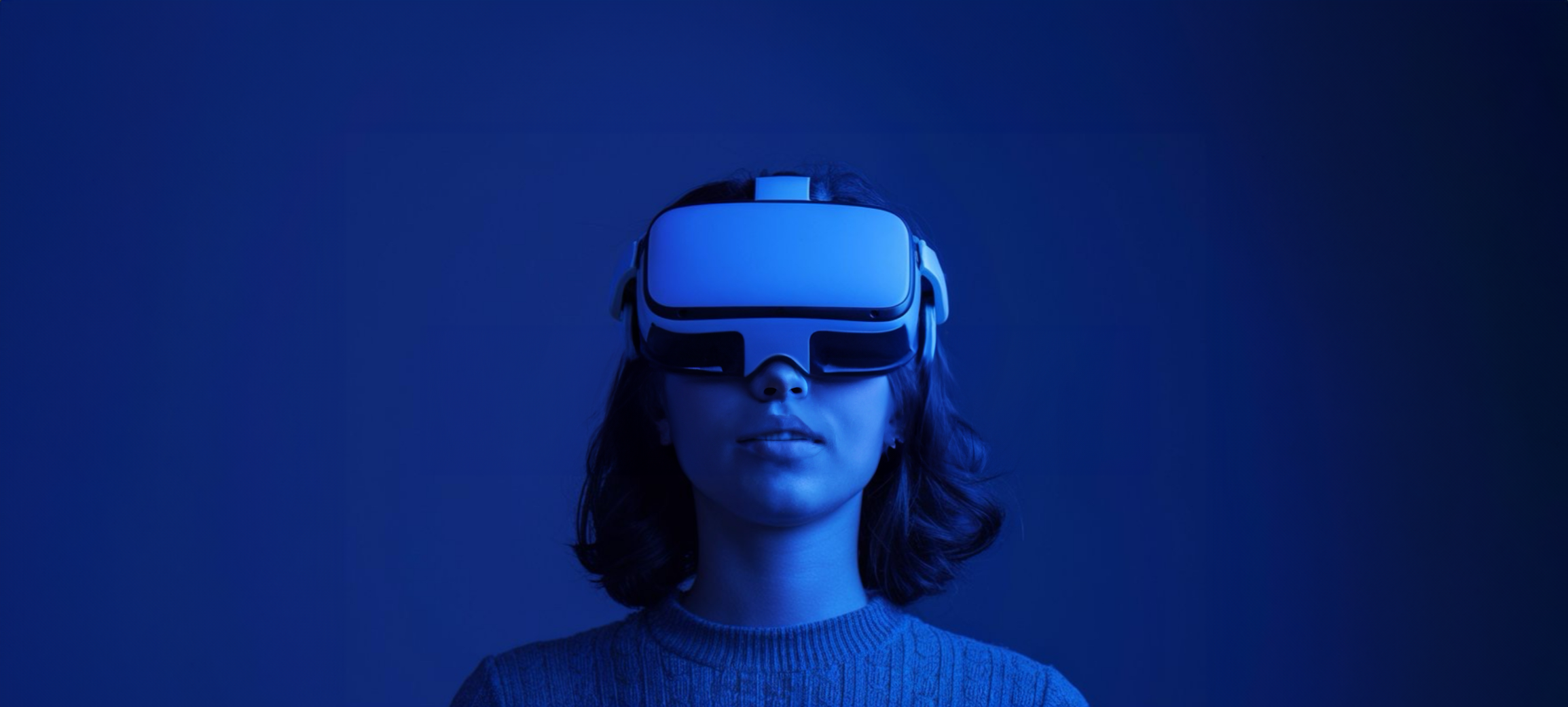 Girl with VR headset