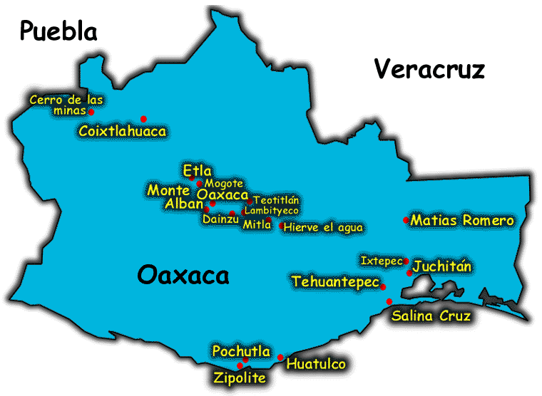 Mapa de oaxaca Imagui