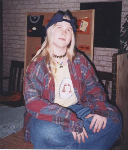 Doing merch for Nickel Creek in Fall 2002.