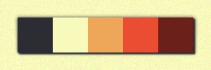 pallette of 5 colours