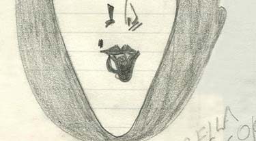 Mujer Sacando La Lengua.   Dibujo:  Jos&eacute; de Le&oacute;n.